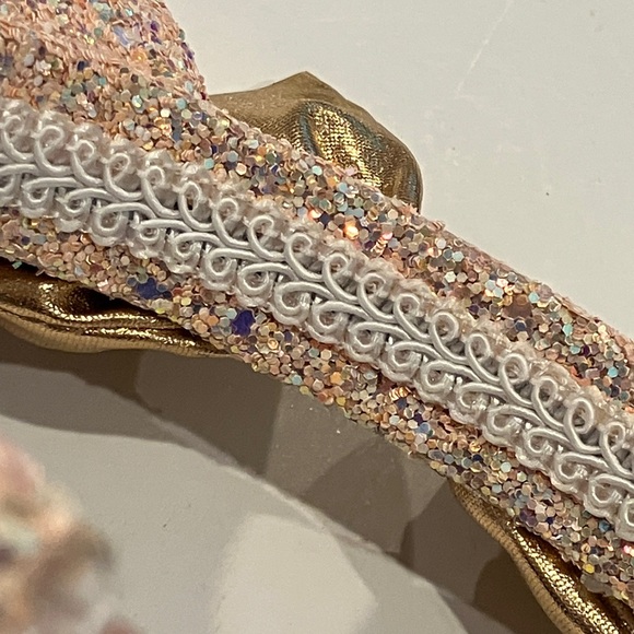 Glittery Rose Gold Bow Mouse Ears Headband - Picture 5 of 5